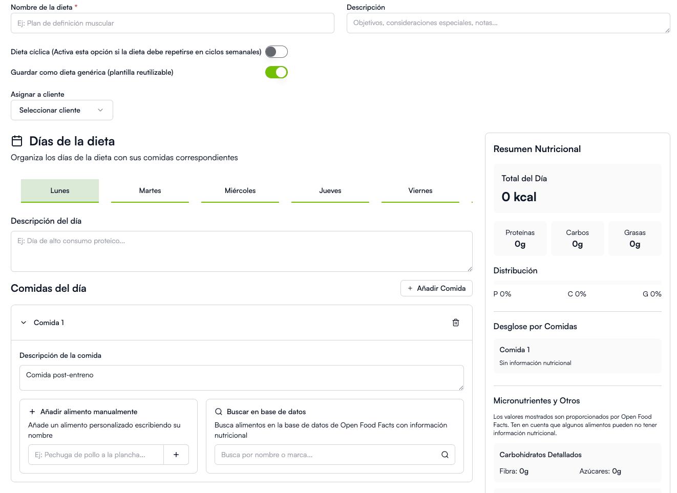 Gestión de Formularios Nutriolift